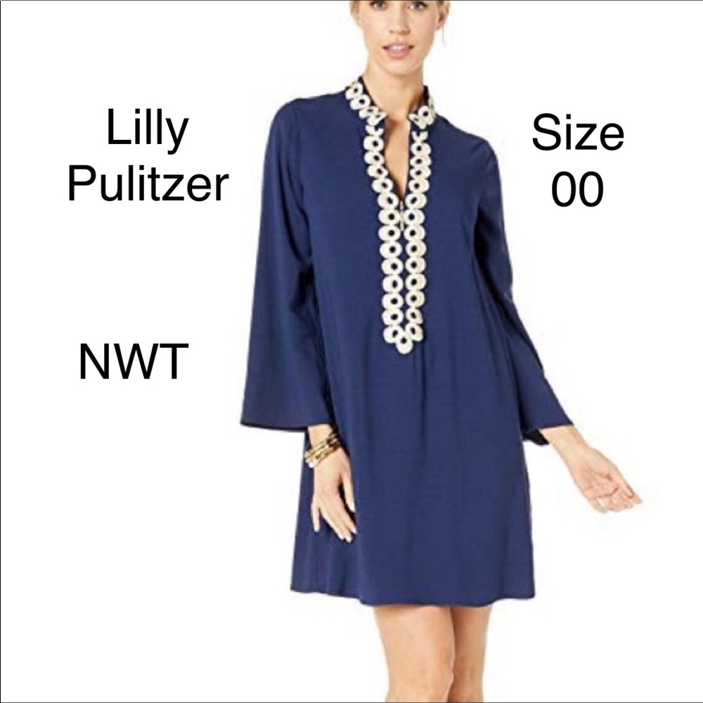 Lilly Pulitzer Gracelynn Navy Dress 00 - NEW!
